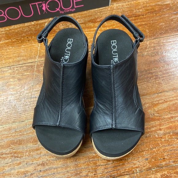 Corkys | Shoes | Carley Wedge From Corkys In Smooth Black | Poshmark